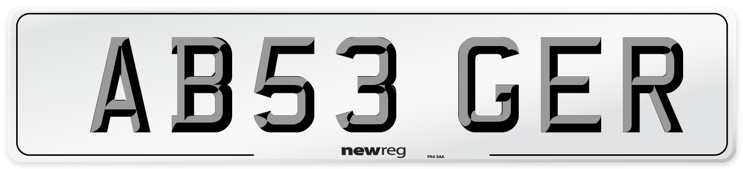 AB53 GER Number Plate from New Reg